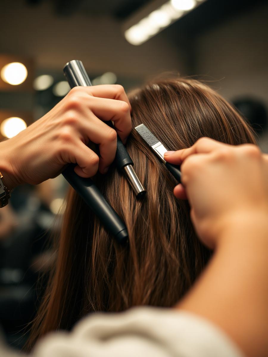 Stylist bei der Arbeit